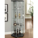 Tenley - 4 Shelf Curio Cabinet With Hexagonal Design by HouseOfZazla