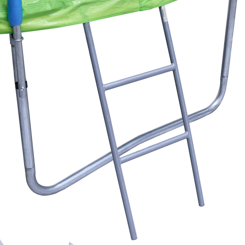 16FT Trampoline with Slide, Outdoor Trampoline for Kids and Adults with Enclosure Net and Ladder,football goal,backboard