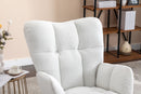 Teddy Fabric Rocking Gilder Nursery Chair For Living Room Indoor - Ivory by Unique Piece Furniture