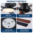 Flush Mount Ceiling Fans With LED Light And Remote Control, 5 Blades by HouseOfZazla