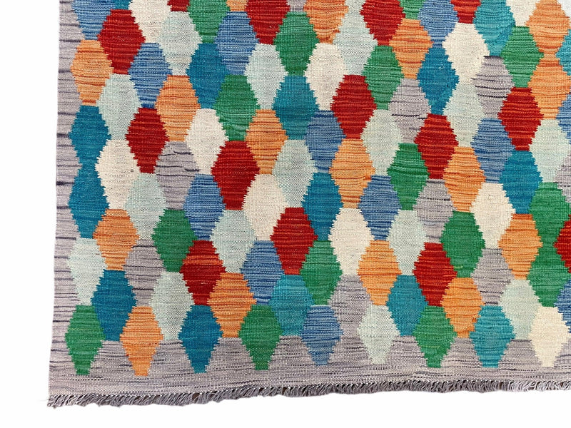 6.5 x 9.5 Colorful Chobi Kilim Rug 6 x 9 Multicolor Turkish Kilim Rug 7x10 Chobi Kilim Rug Playroom Rug Wool Kilim Rug 6x9 New Tribal Kilim