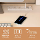 White Computer Desk with 4-in-1 Socket and Storage Options
