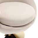 360 Degree Swivel Cuddle Barrel Accent Chairs, Round Armchairs with Wide Upholstered, Fluffy Fabric Chair for Living Room, Bedroom, Office, Waiting Rooms