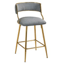Counter Height Bar Stools With Powder Coating Base And Footrest (Set of 2) - by Unique Piece Furniture