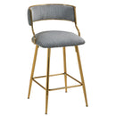 Counter Height Bar Stools With Powder Coating Base And Footrest (Set of 2) - by HouseOfZazla