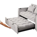 55.3" 4-1 Multi-functional Sofa Bed with Cup Holder and USB Port for Living Room or Apartments, Gray