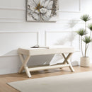 Comfort Double Bench Upholstered With X Crossed Legs