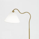 Ornate - Ring Base Curved Table Lamp With Triangle Drum Shade - Gold / White by HouseOfZazla