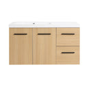 Wall Mounted Floating Bathroom Vanity With Sink, Door & Drawers Modular Cabinet