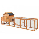Chicken Coop with Run for 4-6 Chickens, Weatherproof Wood