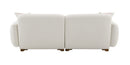 Darius - Boucle Sofa With 2 Toss Pillows - Beige