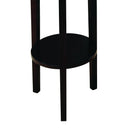 Round Accent Table With Open Shelf - Espresso by HouseOfZazla