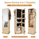 360° Rotating Makeup Cabinet With Full Length Mirror by Unique Piece Furniture
