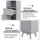 Tall Bathroom Storage Cabinet With Adjustable Shelves And 1 Drawer & Door