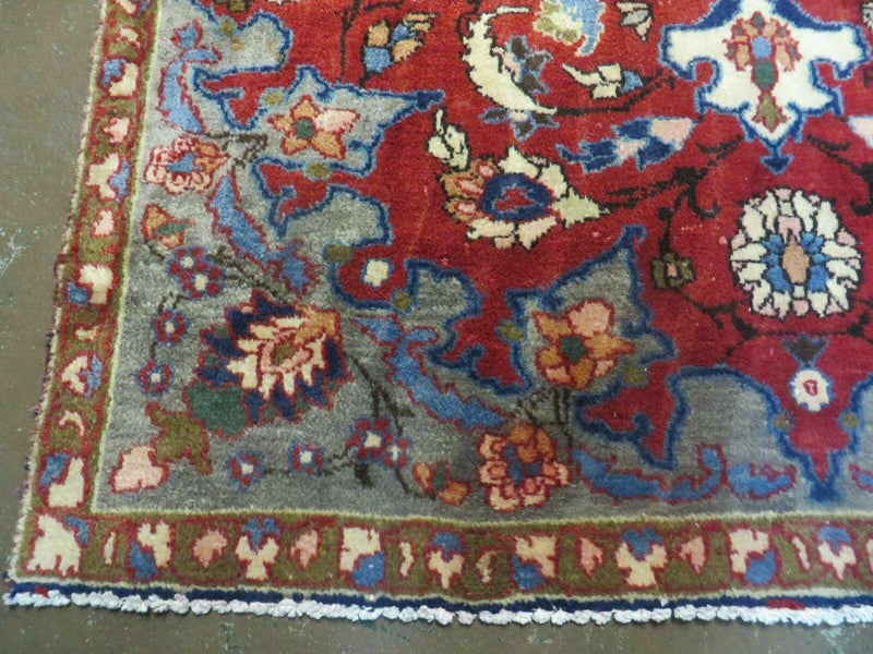 4' X 6' Antique Handmade India Floral Oriental Wool Rug Vegetable Dyes