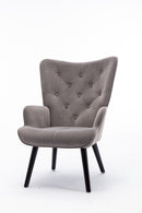 Accent chair Living Room/Bed Room, Modern Leisure Chair Silver Grey