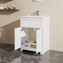 Sink Bathroom Vanity Laundry Cabinet Combo - White by HouseOfZazla