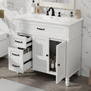 Bathroom Vanity With Sink, Freestanding Cabinet & Drawers by HouseOfZazla