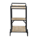 Shelf With Wheel - Black / Brown by Unique Piece Furniture