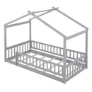 Bed House Bed Frame With Fence by HouseOfZazla