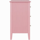 Fluted 3 Drawer Nightstand With Soft Close Slides by HouseOfZazla