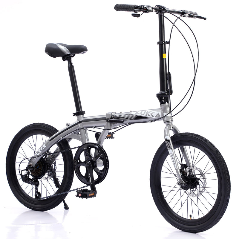 20" Folding City Bike Aluminum Frame 8 Speed Folding Bike