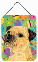 Border Terrier Easter Eggtravaganza Aluminium Metal Wall or Door Hanging Prints
