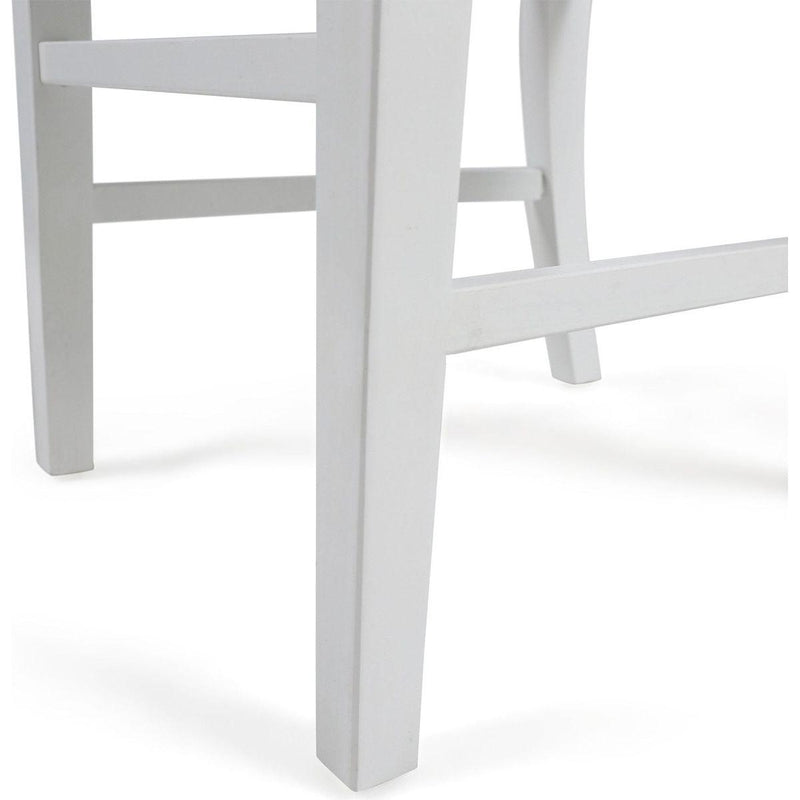 Acacia Wood Dining Chairs, White