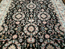 6' X 9' Handmade Indian Agra Wool Rug Carpet Vegetable Dyes Black