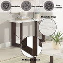 Edwyn - Natural Marble Top End Table by Unique Piece Furniture