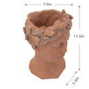 D7X11" Visage Head Bust Planter - Brown by Unique Piece Furniture