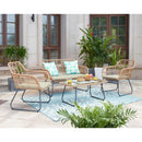 Antibes - 4 Piece Outdoor Conversation Set by HouseOfZazla