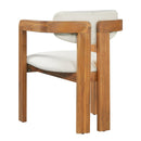 Set of 2 Outdoor Acacia Wood Dining Chairs with Cushions by HouseOfZazla
