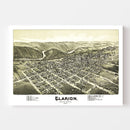 Vintage Map of Clarion, Pennsylvania 1896