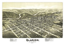 Vintage Map of Clarion, Pennsylvania 1896
