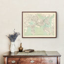 Vintage Map of Boston, Massachusetts 1884