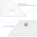 19"x16" Oval Shape Undermount Bathroom Sink Modern Pure White Porcelain Ceramic Lavatory Vanity Sink Basin with Overflow