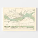 Vintage Map of Québec, Canada 1882