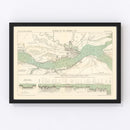 Vintage Map of Québec, Canada 1882