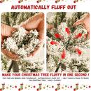 9-Foot Pre-Lit Snow-Flocked Christmas Tree