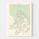 Vintage Map of Québec, Canada 1882