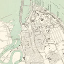 Vintage Map of Québec, Canada 1882