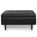 Shay - Large Square Coffee Table Storage Ottoman Mid-Century Style by Unique Piece Furniture