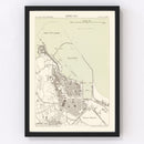 Vintage Map of Annaba, Algeria 1886