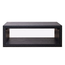 Beaded Edge Coffee Table With Open Storage Shelf