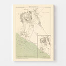 Vintage Map of Mostaganem, Algeria 1886
