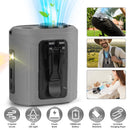 5 In 1 Portable Waist Clip Fan With 5 Speeds Flashlight 10000mAh Battery Operated Personal Wearable Turbo Belt Fan Hands-Free Neck Fan For Camping Tra