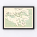 Vintage Map of Dunedin, New Zealand 1889