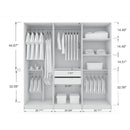 Gramercy - Free Standing Wardrobe Closet With Drawers And Shelves by HouseOfZazla