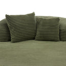 Modern Chaise Lounge Sofa Boneless Couch With Supportive Pillows